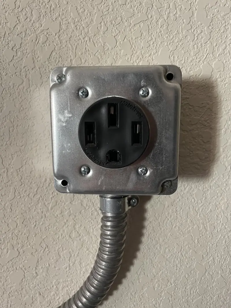 NEMA 14-50 outlet installed for Smart Home Electrical in Castle Rock